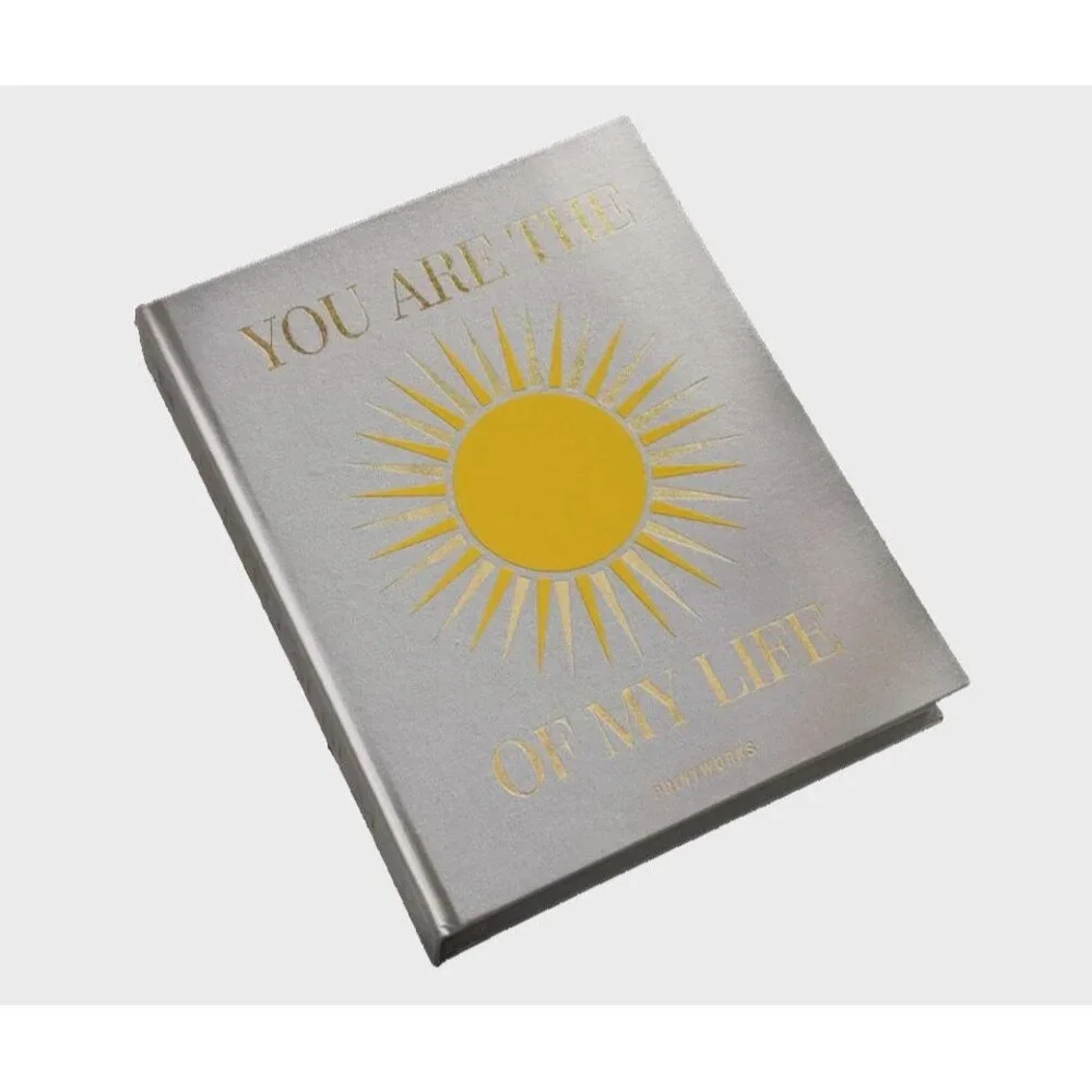 Sunshine Coffee Table Photo Album, Beige Cloth Keepsake Memory Book